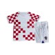 Maillot Croatie Enfant Tenue Domicile Coupe du Monde 2022 Manche Courte