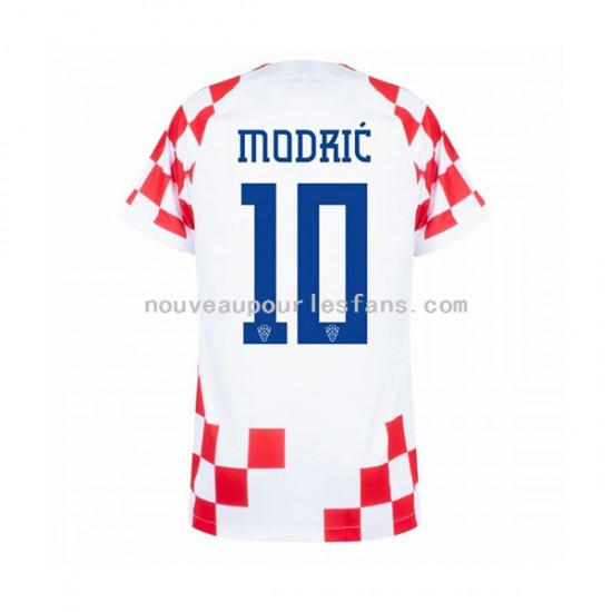 Maillot Croatie Modrić 10 Homme Tenue Domicile Coupe du Monde 2022 Manche Courte