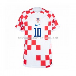 Maillot Croatie Modrić 10 Homme Tenue Domicile Coupe du Monde 2022 Manche Courte