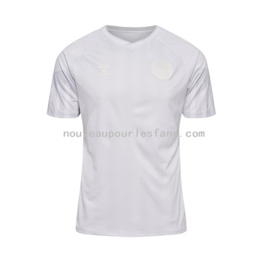 Maillot Danemark Homme Tenue Extérieur Coupe du Monde 2022 Manche Courte