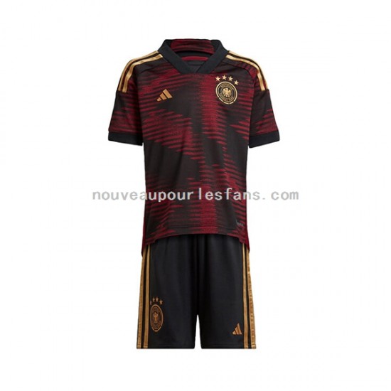Maillot Allemagne Enfant Tenue Extérieur Coupe du Monde 2022 Manche Courte