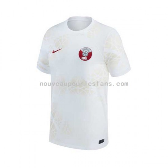 Maillot Qatar Homme Tenue Extérieur Coupe du Monde 2022 Manche Courte