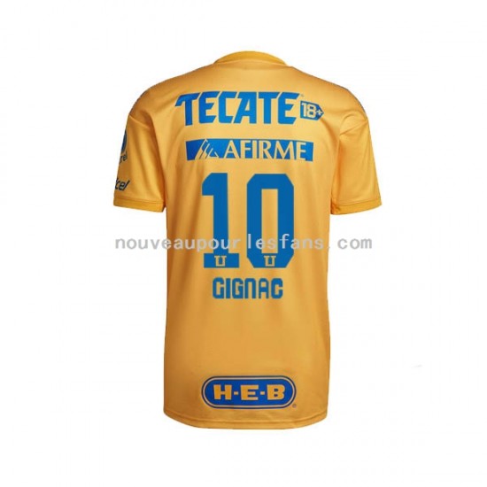 Maillot Tigres UANL André-Pierre Gignac 10 Homme Tenue Domicile 2022-2023 Manche Courte