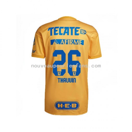 Maillot Tigres UANL Florian Thauvin 26 Homme Tenue Domicile 2022-2023 Manche Courte
