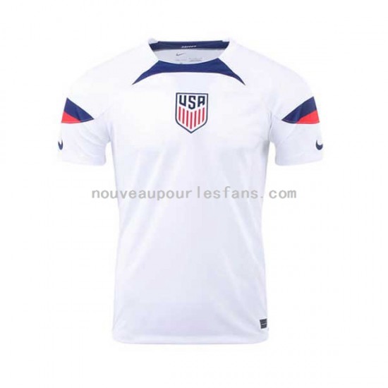 Maillot États-Unis Homme Tenue Domicile Coupe du Monde 2022 Manche Courte