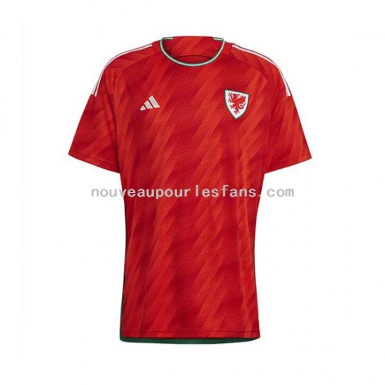 Maillot Pays de Galles Homme Tenue Domicile Coupe du Monde 2022 Manche Courte