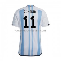Maillot Argentine Di Maria 11 Homme Tenue Domicile Coupe du Monde 2022 Manche Courte