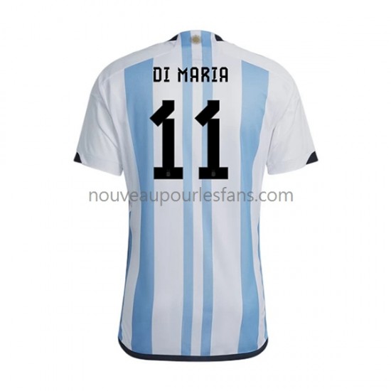 Maillot Argentine Di Maria 11 Homme Tenue Domicile Coupe du Monde 2022 Manche Courte