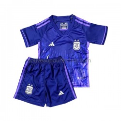 Maillot Argentine Enfant Tenue Extérieur Coupe du Monde 2022 Manche Courte