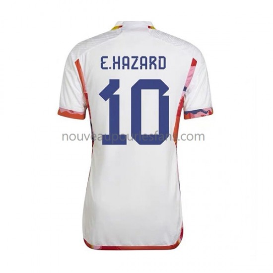 Maillot Belgique Eden Hazard 10 Homme Tenue Extérieur Coupe du Monde 2022 Manche Courte