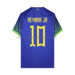 Maillot Brésil Neymar JR 10 Homme Tenue Extérieur Coupe du Monde 2022 Manche Courte