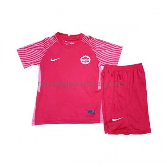 Maillot Canada Enfant Tenue Domicile Coupe du Monde 2022 Manche Courte