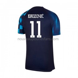 Maillot Croatie Brozovic 11 Homme Tenue Extérieur Coupe du Monde 2022 Manche Courte
