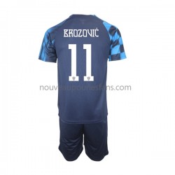 Maillot Croatie Brozovic 11 Enfant Tenue Extérieur Coupe du Monde 2022 Manche Courte