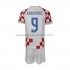 Maillot Croatie Kramaric 9 Enfant Tenue Domicile Coupe du Monde 2022 Manche Courte