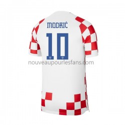 Maillot Croatie Modrić 10 Homme Tenue Domicile Coupe du Monde 2022 Manche Courte