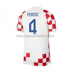 Maillot Croatie Perisic 4 Homme Tenue Domicile Coupe du Monde 2022 Manche Courte