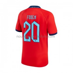Maillot Angleterre Foden 20 Homme Tenue Extérieur Coupe du Monde 2022 Manche Courte