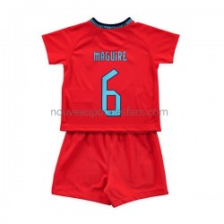 Maillot Angleterre Maguire 6 Enfant Tenue Extérieur Coupe du Monde 2022 Manche Courte