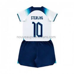Maillot Angleterre Sterling 10 Enfant Tenue Domicile Coupe du Monde 2022 Manche Courte