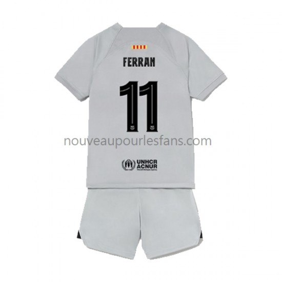 Maillot FC Barcelone Ferran Torres 11 Enfant Tenue 3ème 2022-2023 Manche Courte