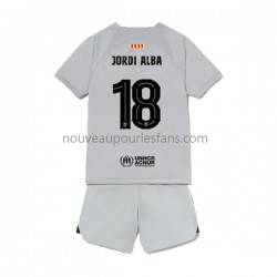 Maillot FC Barcelone Jordi Alba 18 Enfant Tenue 3ème 2022-2023 Manche Courte