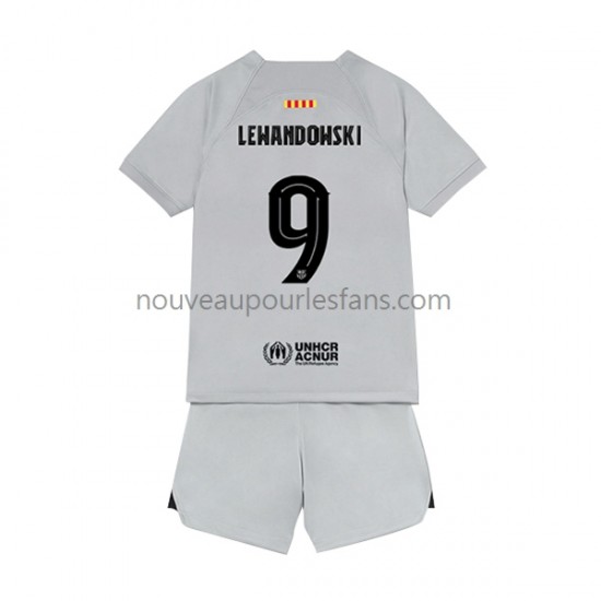 Maillot FC Barcelone Lewandowski 9 Enfant Tenue 3ème 2022-2023 Manche Courte