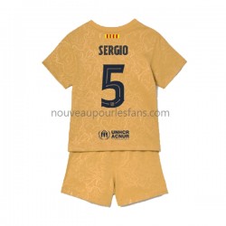 Maillot FC Barcelone Sergio Busquets 5 Enfant Tenue Extérieur 2022-2023 Manche Courte