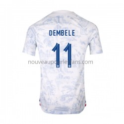 Maillot France Dembele 11 Homme Tenue Extérieur Coupe du Monde 2022 Manche Courte