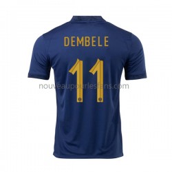 Maillot France Dembele 11 Homme Tenue Domicile Coupe du Monde 2022 Manche Courte