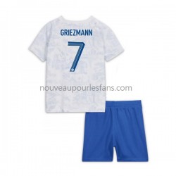 Maillot France Griezmann 7 Enfant Tenue Extérieur Coupe du Monde 2022 Manche Courte