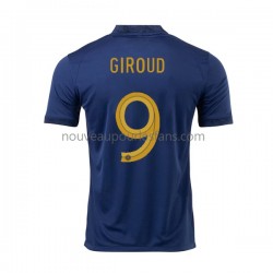 Maillot France Olivier Giroud 9 Homme Tenue Domicile Coupe du Monde 2022 Manche Courte