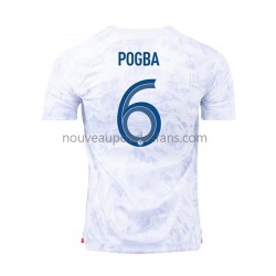 Maillot France Pogba 6 Homme Tenue Extérieur Coupe du Monde 2022 Manche Courte