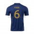Maillot France Pogba 6 Homme Tenue Domicile Coupe du Monde 2022 Manche Courte