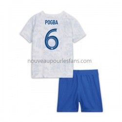 Maillot France Pogba 6 Enfant Tenue Extérieur Coupe du Monde 2022 Manche Courte