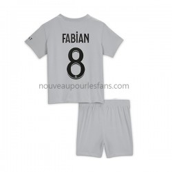 Maillot Paris Saint-Germain Fabian 8 Enfant Tenue Extérieur 2022-2023 Manche Courte