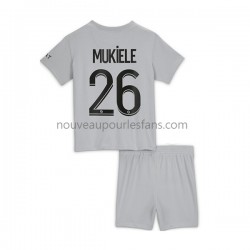 Maillot Paris Saint-Germain Mukiele 26 Enfant Tenue Extérieur 2022-2023 Manche Courte