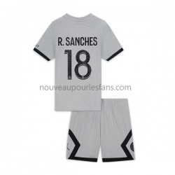Maillot Paris Saint-Germain R.Sanches 18 Enfant Tenue Extérieur 2022-2023 Manche Courte