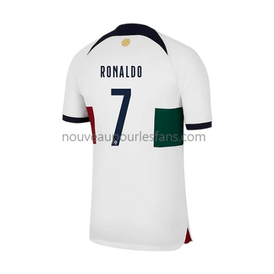 Maillot Portugal Ronaldo 7 Homme Tenue Extérieur Coupe du Monde 2022 Manche Courte