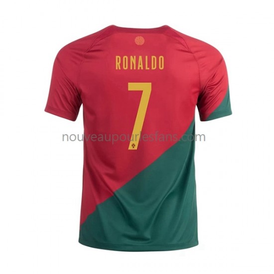 Maillot Portugal Ronaldo 7 Homme Tenue Domicile Coupe du Monde 2022 Manche Courte
