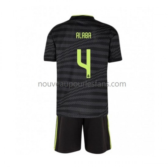 Maillot Real Madrid David Alaba 4 Enfant Tenue 3ème 2022-2023 Manche Courte