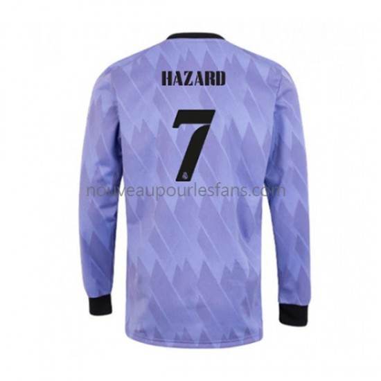 Maillot Real Madrid Eden Hazard 7 Homme Tenue Extérieur 2022-2023 Manche Longue
