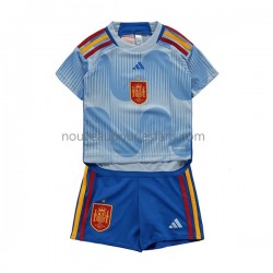 Maillot Espagne Enfant Tenue Extérieur Coupe du Monde 2022 Manche Courte
