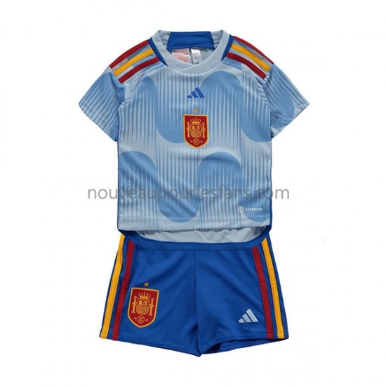 Maillot Espagne Enfant Tenue Extérieur Coupe du Monde 2022 Manche Courte