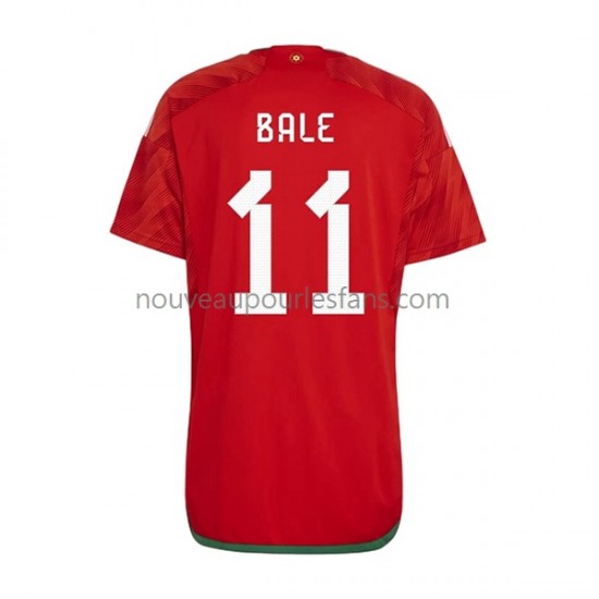 Maillot Pays de Galles Bale 11 Homme Tenue Domicile Coupe du Monde 2022 Manche Courte
