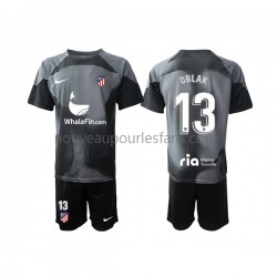 Maillot Atlético Madrid Jan Oblak 13 Gardien Enfant Tenue Extérieur 2022-2023 Manche Courte