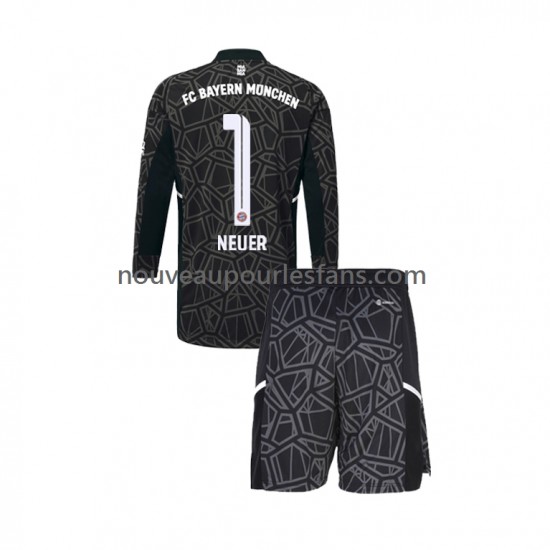 Maillot Bayern Munich Manuel Neuer 1 Gardien Enfant Tenue Extérieur 2022-2023 Manche Longue