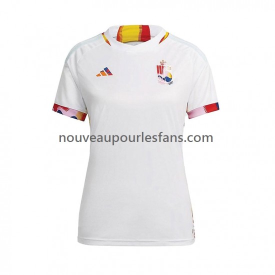 Maillot Belgique Femme Tenue Extérieur Coupe du Monde 2022 Manche Courte