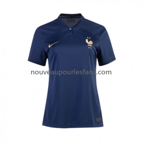 Maillot France Femme Tenue Domicile Coupe du Monde 2022 Manche Courte