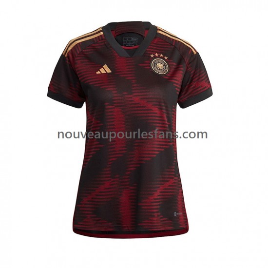 Maillot Allemagne Femme Tenue Extérieur Coupe du Monde 2022 Manche Courte